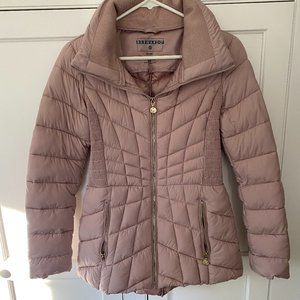Bernardo Quilted Puffer Coat - Size Small - Pink